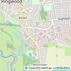 Map of Ringwood, Hampshire