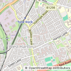 Map of South Shields, Tyne and Wear