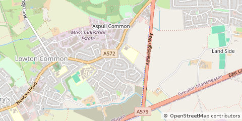 Map of Leigh, Lancs