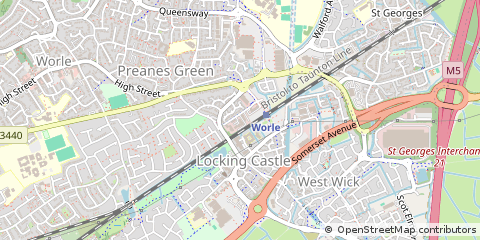 Map of Weston-Super-Mare