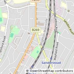 Map of South Croydon, Surrey