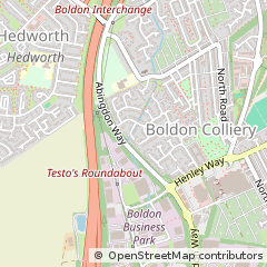 Map of Boldon Colliery, Tyne & Wear