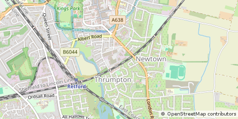 Map of Retford, Nottinghamshire