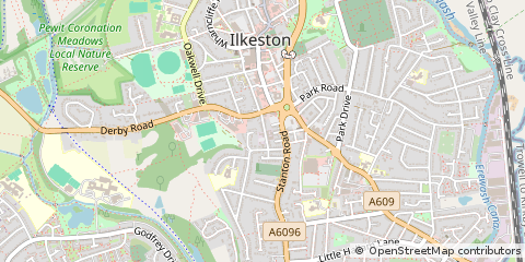 Map of Derbyshire