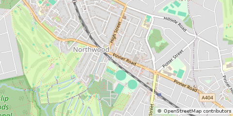 Map of Northwood, Middlesex
