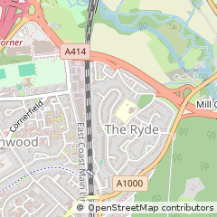 Map of Hatfield, Herts