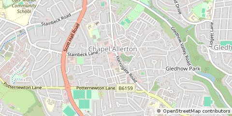 Map of Leeds, West Yorkshire