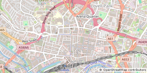 Map of Leeds, West Yorkshire
