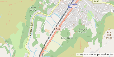 Map of Church Stretton, Shropshire