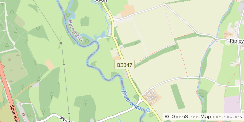 Map of Christchurch, Dorset