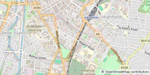 Map of Leicester, Leicestershire