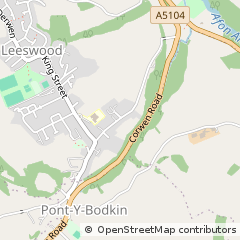 Map of Leeswood, Flintshire