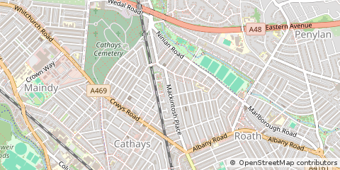 Map of Cardiff