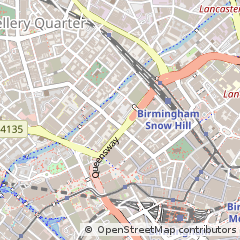 Map of Birmingham, West Midlands