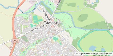 Map of Towcester, Northamptonshire
