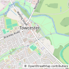 Map of Towcester, Northamptonshire