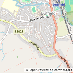 Map of Belper, Derbyshire