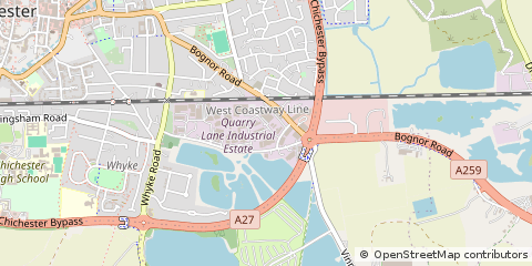 Map of Chichester, West Sussex