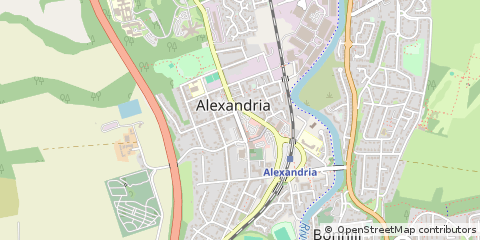 Map of Alexandria, Dunbartonshire