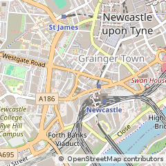 Map of Newcastle Upon Tyne
