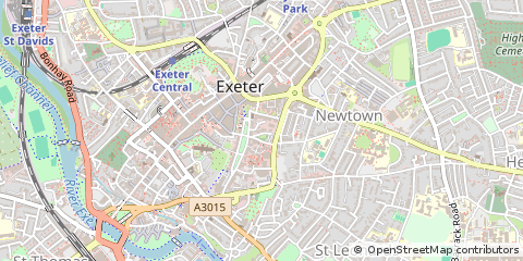 Map of Exeter