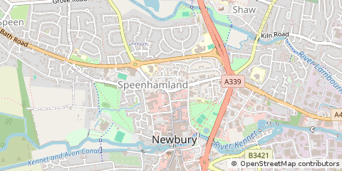 Map of Newbury, Berkshire
