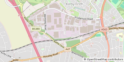 Map of Leicester, Leicestershire