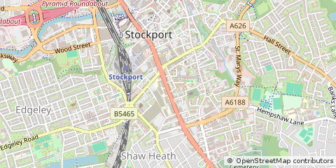 Map of Stockport, Cheshire