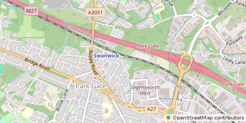 Map of Fareham, Hampshire