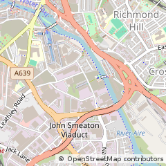 Map of Leeds, W Yorkshire