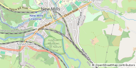 Map of High Peak, Derbyshire