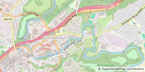 Map of Stockport, Cheshire