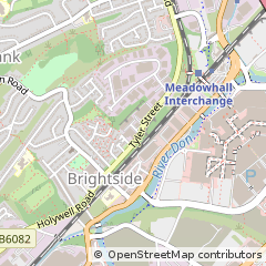 Map of Sheffield, South Yorkshire