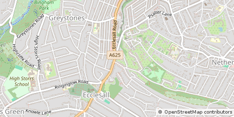 Map of Sheffield