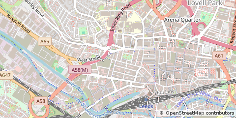 Map of Leeds, West Yorkshire