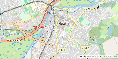 Map of Neath, Neath Port Talbot