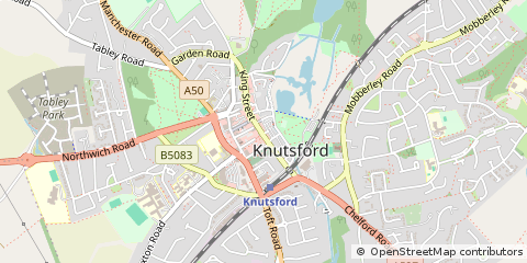 Map of Knutsford, Cheshire