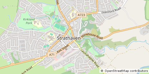 Map of Strathaven, Lanarkshire