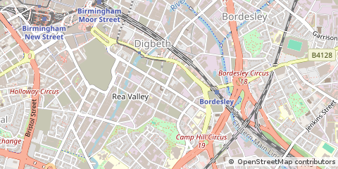 Map of Birmingham, West Midlands