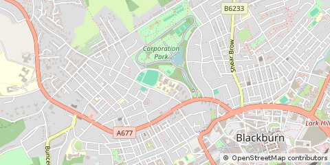 Map of Blackburn, Lancashire