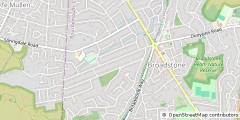 Map of Broadstone, Dorset