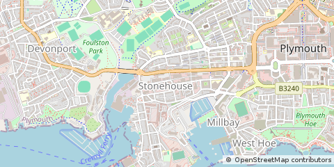 Map of Plymouth, Devon