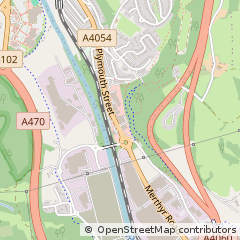 Map of Merthyr Tydfil