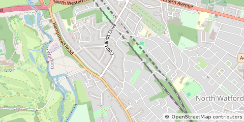 Map of Watford, Hertfordshire