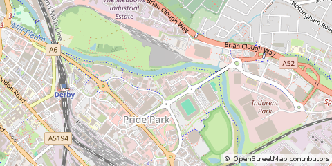 Map of Pride Park, Derby