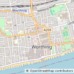 Map of Worthing, West Sussex