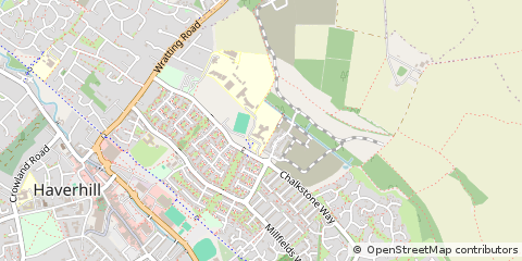Map of Haverhill, Suffolk