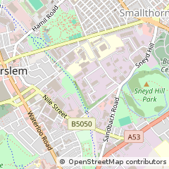 Map of Stoke on Trent, Staffordshire