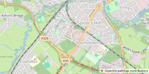 Map of Totton, Southampton, Hampshire