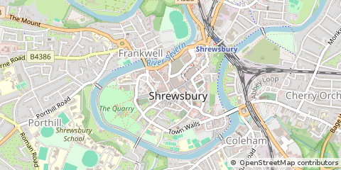 Map of Shrewsbury
